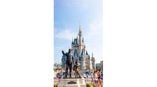 Cinderella's Castle + Walt & Mickey