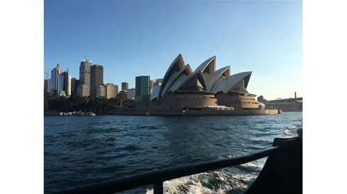 Sydney Opera House from the ferry to Manly Beach