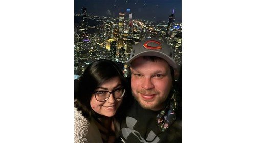 My fiancé and I at Chicago 360!