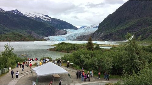 Summer Glacier Slide: Alaska's Unique Beauty