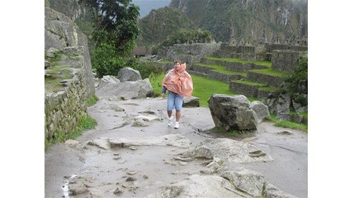 Morning drizzle at Machu Picchu
