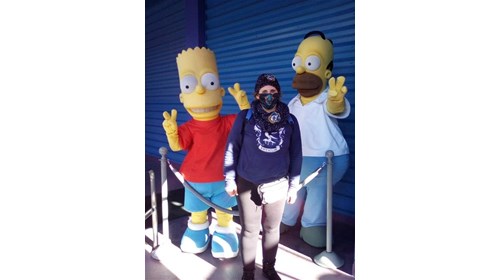AprilCoxTravel @ Universal Hollywood with Simpsons