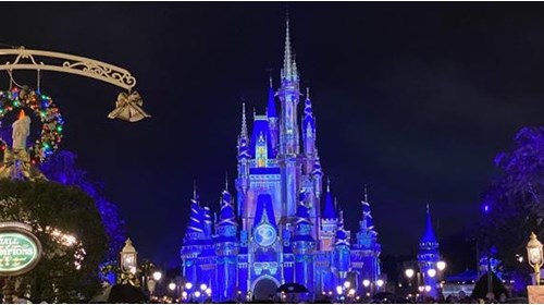 Magic Kingdom at Disney World during the holidays