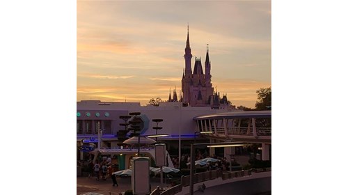 The People Mover has some amazing views at sunset!