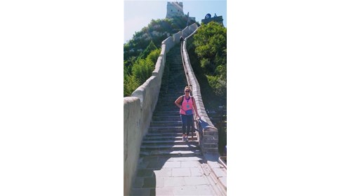 When I climbed the Great Wall of China in Beijing!