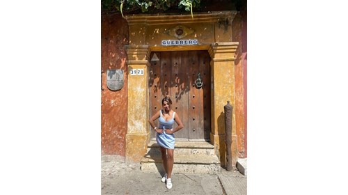 Strolling the streets of Cartagena last month!