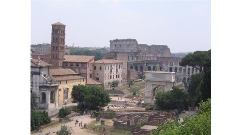 Roman Forum and Colosseum in Rome
