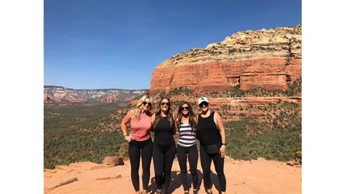 Hiking the Devil's Bridge trail in Sedona, Arizona