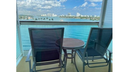 Who doesn't love a view from the ship balcony!
