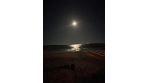 Beautiful Moonlight at Jacksonville Beach, Florida