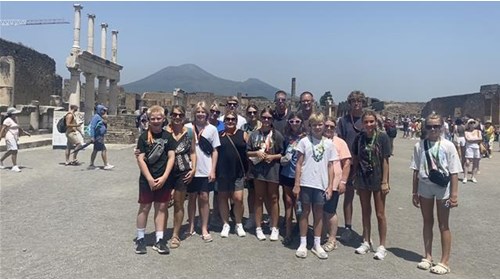 At Pompeii-friends & family 2 week Europe trip