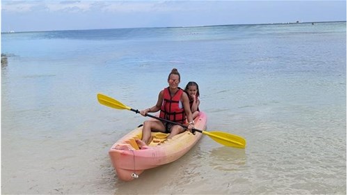 Kayaking the Bavaro Beach with my favourite person