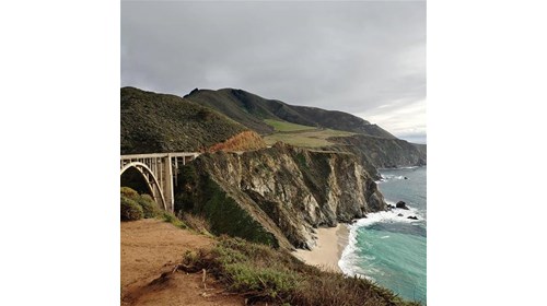 Breathtaking view of Bixby Bridge on the PCH