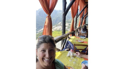Positano, Italy at my fav restaurant