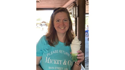 Enjoying a Dole Whip at Walt Disney World!