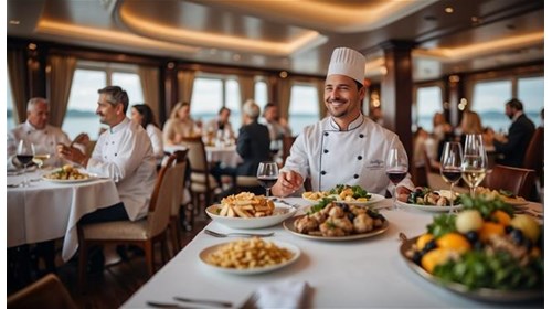 Luxury river cruise with gourmet French dining.