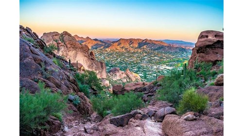 A view from the mountains in Phoenix,AZ