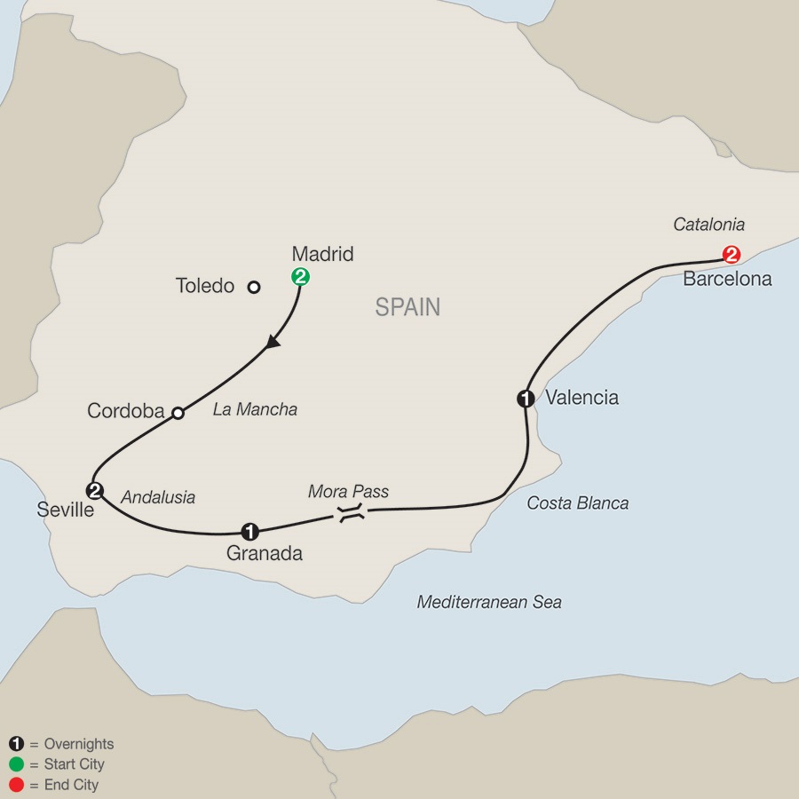 Globus Best of Spain Itinerary