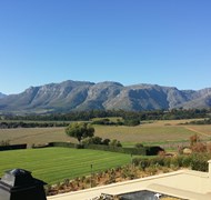 View from the Ernie Els Winery in Stellenbosch, So
