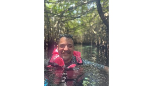Swimming through the rivers of Xcaret (Mexico)