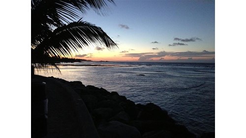 Beautiful beach sunset.
