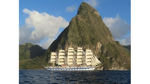 Royal Clipper in St Lucia, March 2020 