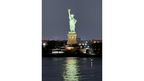 Lady Liberty from the deck of Oceania Allura