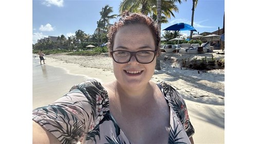 Enjoying the beach at Banyan Tree Mayakoba