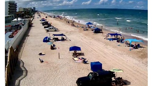 A typical day summer day at Ormond Beach Shores 
