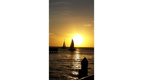 Sunset at Mallory Square in Key West 
