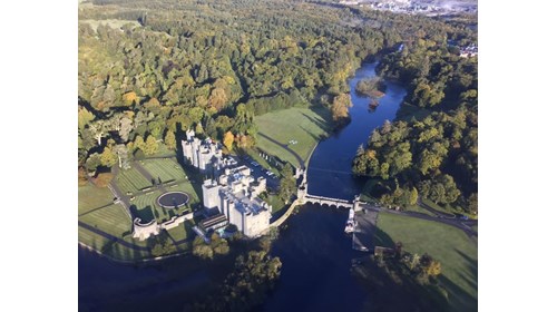 Ashford Castle from our helicopter!