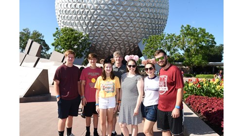 My family and me at Epcot, Walt Disney World!