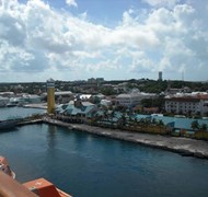 Morning view of port in Nassau, Bahamas 