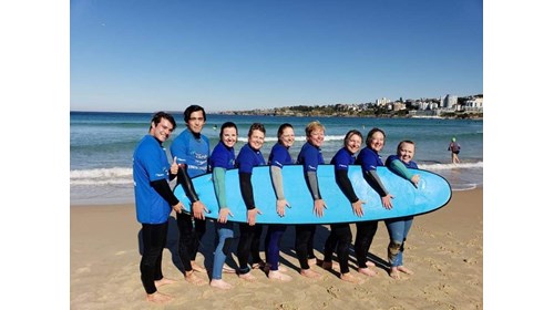 Surfing lessons on the famous Bondi Beach!