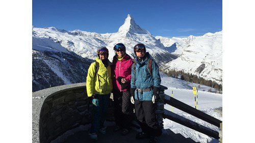 Skiing the Matterhorn with my kids