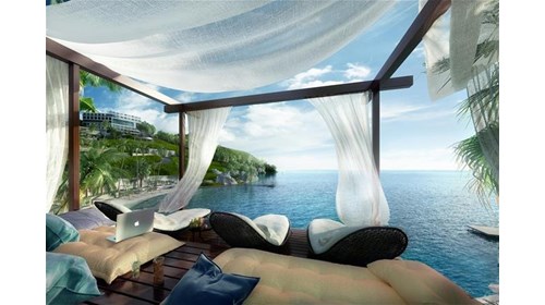 Luxury meets serenity — your office for the day