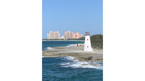 Nassau lighthouse stands watch over Atlantis