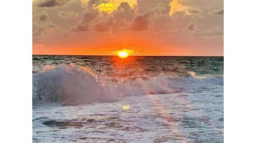 Magical sunset over the Gulf on Longboat Key, FL