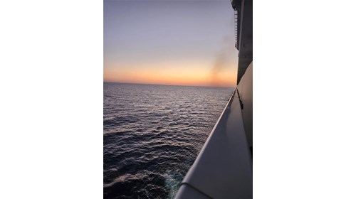 Sunset on a cruise. 