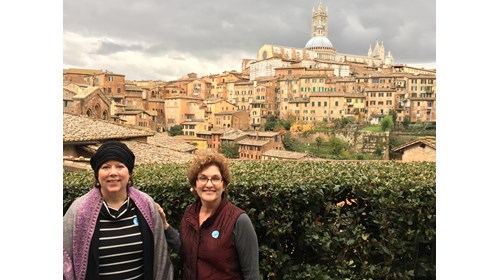 In Siena Italy with Cindy, post card perfect