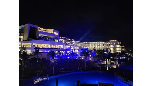 Cancun Mexico-Royalton Splash night view of resort