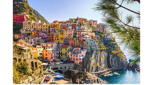 Cinque Terre on the Italian Riviera coastline