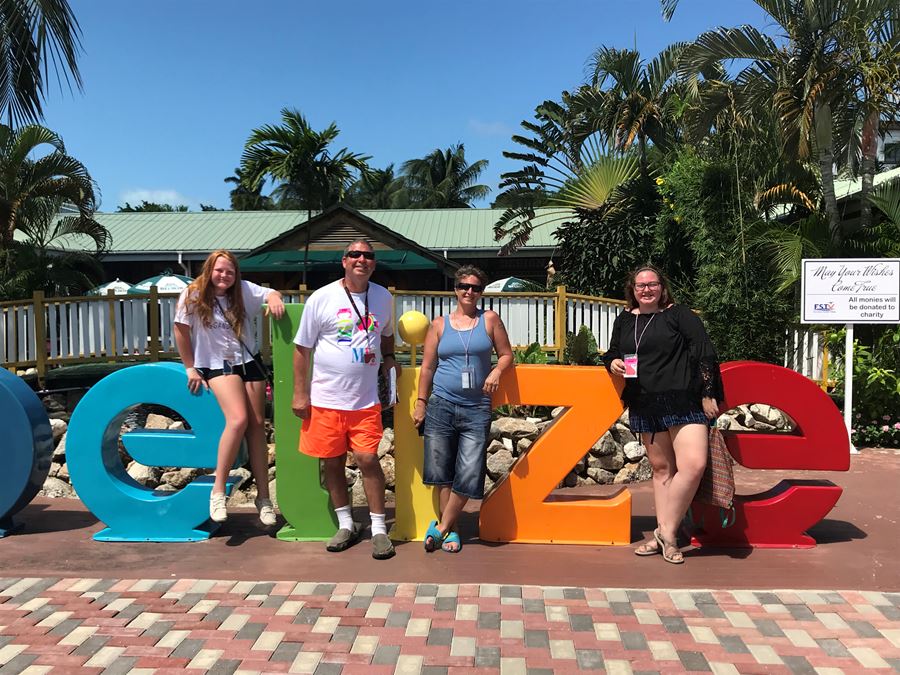 Family picture in Belize