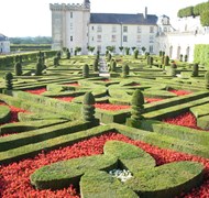 Chateau Villandry Gardens in Loire Valley, France