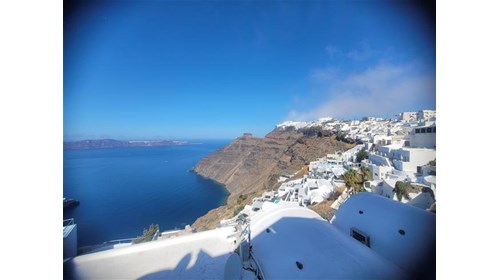 The seaside cliffs of Santorini, Greece