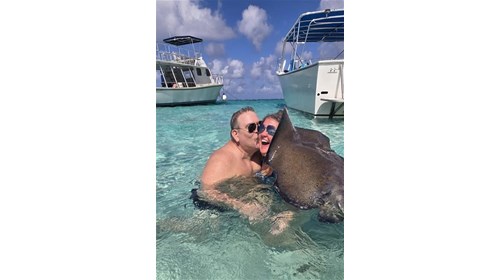 Swimming with the Stingrays in the Cayman Islands