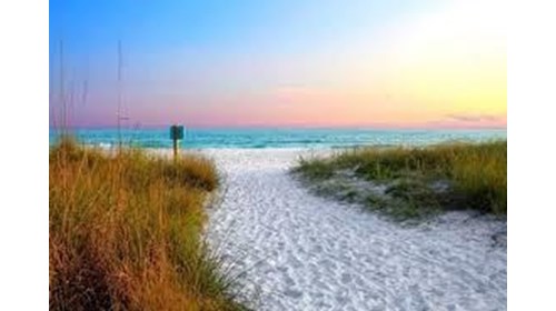 Siesta Key Beach, Florida at sunset
