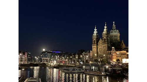 Moon over Amsterdam