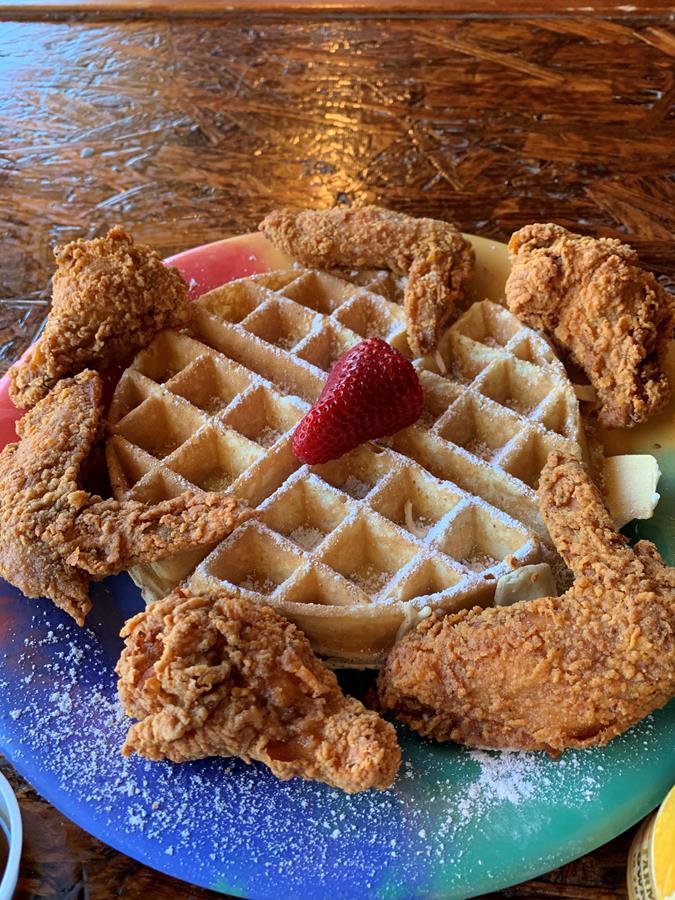 Chicken and Waffles at the Breakfast Klub