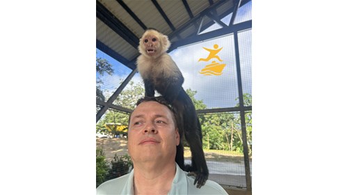 Monkeying around in Roatan, Honduras.